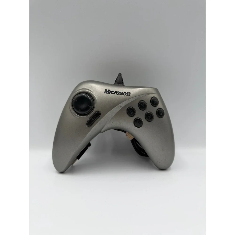 Microsoft SideWinder Game Pad Pro USB Wired PC Controller Silver Retro Gaming